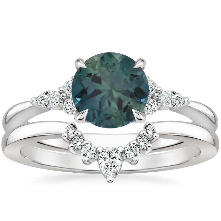 Platinum Nadia Diamond Ring with Lunette Diamond Ring