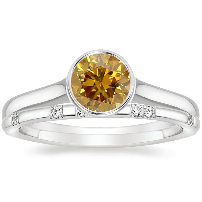 18K White Gold Luna Ring with Astra Diamond Ring