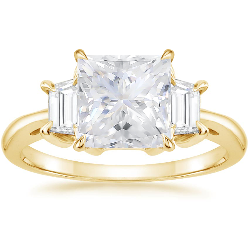Yellow Gold Moissanite Embrace Diamond Ring