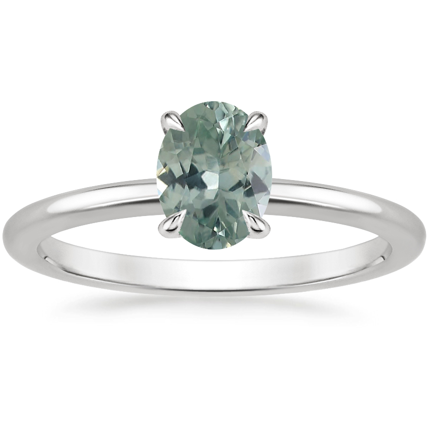 Platinum Petite Elodie 1.5mm Ring, large top view