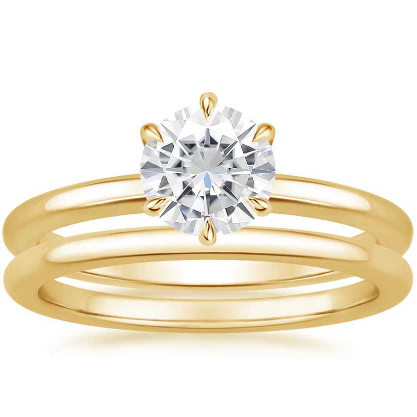 18KY Moissanite Esme Bridal Set, top view