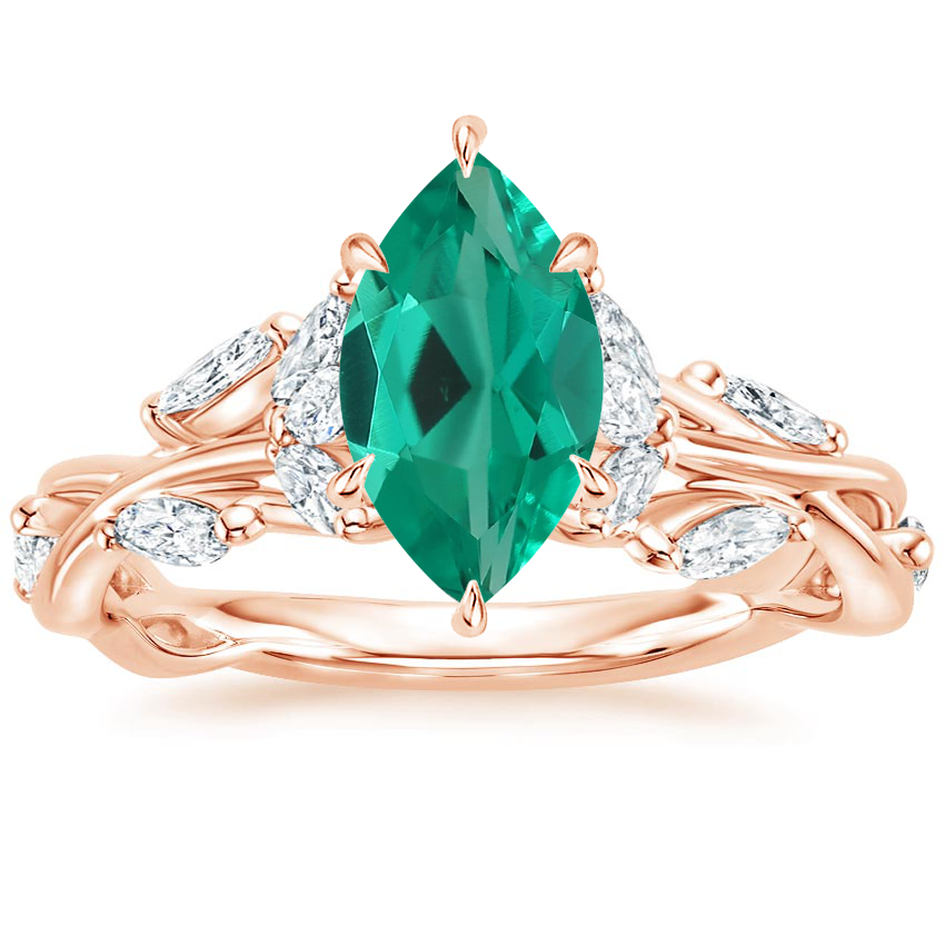 14K Rose Gold Secret Garden Diamond Ring (1/2 ct. tw.), large top view