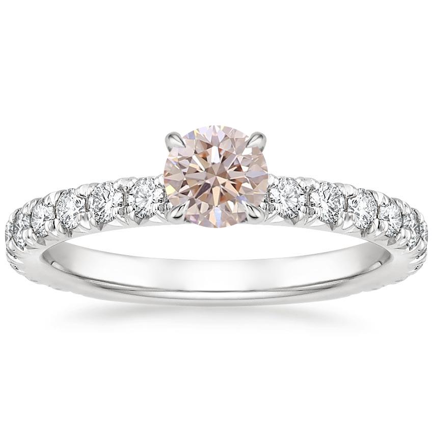 Platinum Olympia Three-Quarter Coverage Diamond Ring, large top view