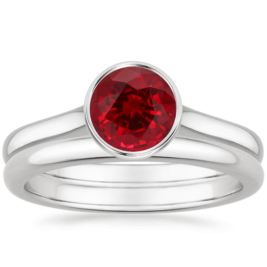 18K White Gold Luna Bridal Set