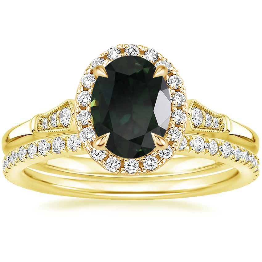 18K Yellow Gold Linden Diamond Ring with Luxe Ballad Diamond Ring (1/4 ct. tw.)