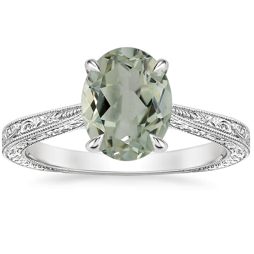 Platinum Elsie Engraved Ring, large top view