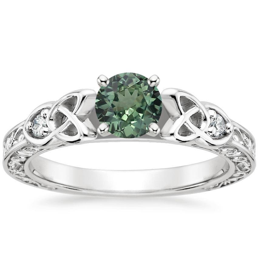 Platinum Aberdeen Celtic Diamond Ring, large top view
