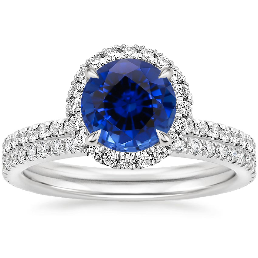 PT Sapphire Waverly Diamond Bridal Set (2/3 ct. tw.), top view