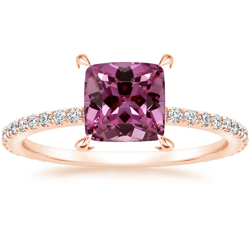 14K Rose Gold Demi Three-Quarter Coverage Diamond Ring (1/3 ct. tw.), large top view