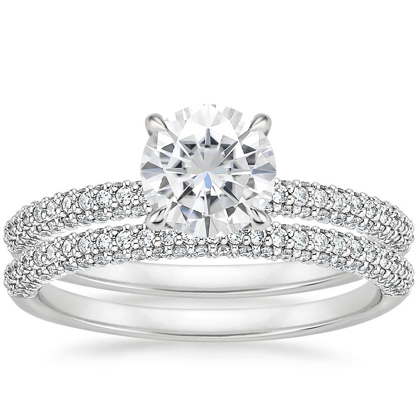 18KW Moissanite Valencia Diamond Bridal Set (5/8 ct. tw.), top view