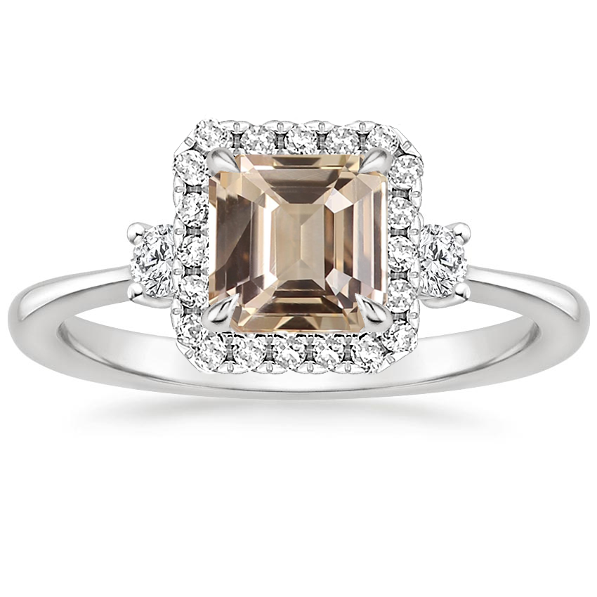 Platinum Selene Halo Diamond Ring (1/4 ct. tw.), large top view