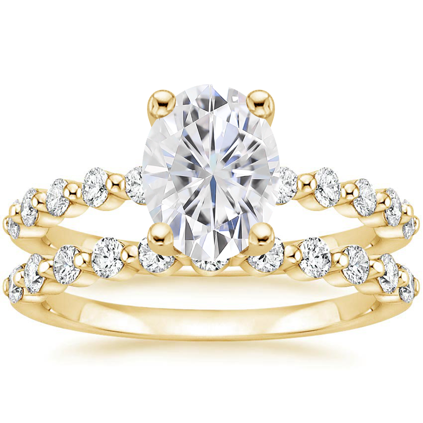 18KY Moissanite Marseille Diamond Bridal Set (1/2 ct. tw.), top view
