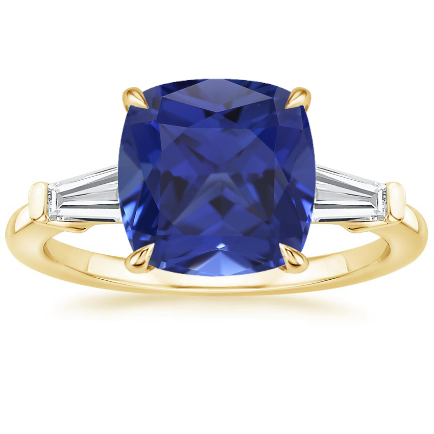 18K Yellow Gold Symphony Tapered Baguette Three Stone Diamond Ring (1/2 ct. tw.), large top view
