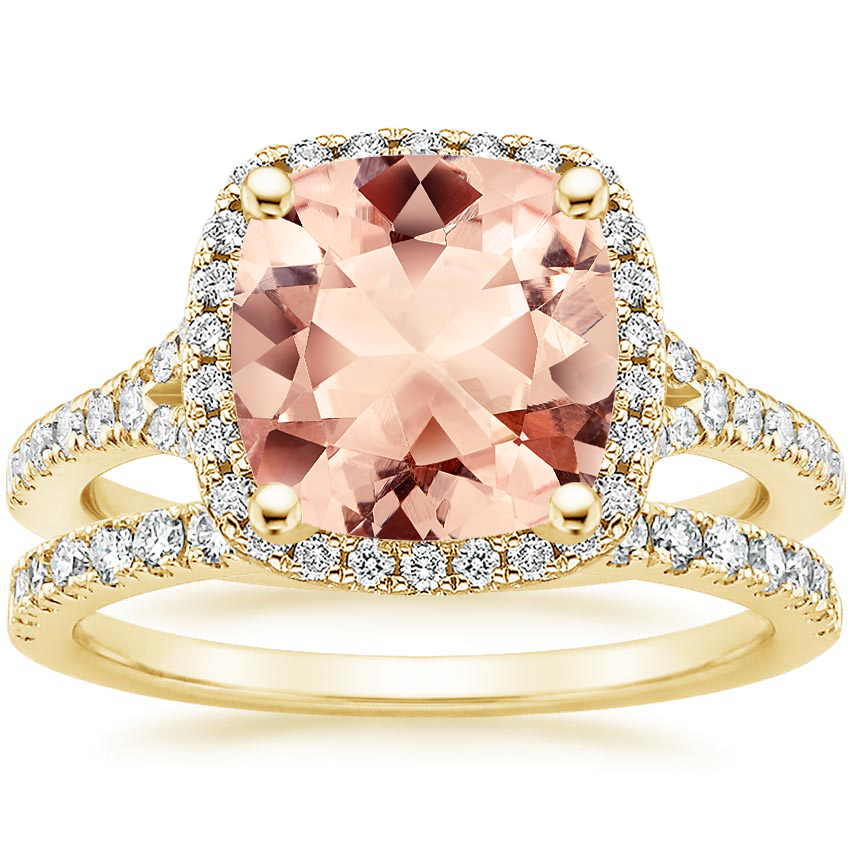 18K Yellow Gold Joy Diamond Ring (1/3 ct. tw.) with Bliss Diamond Ring (1/5 ct. tw.)