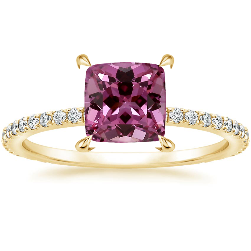 14K Yellow Gold Demi Three-Quarter Coverage Diamond Ring (1/3 ct. tw.), large top view