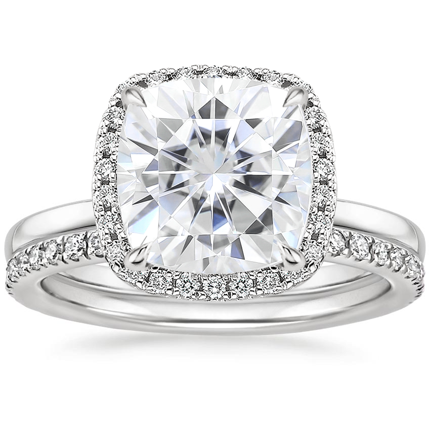 18KW Moissanite Vienna Diamond Bridal Set (1/2 ct. tw.), top view