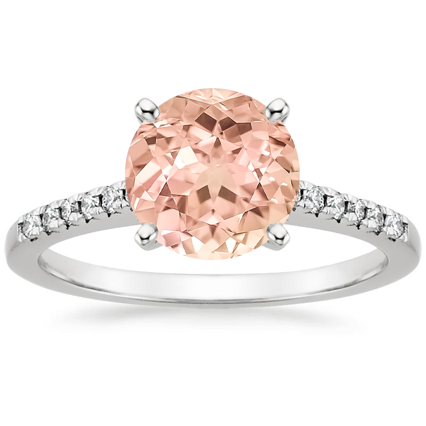 Lab Grown Sapphire Sonora Diamond Ring in 18K White Gold