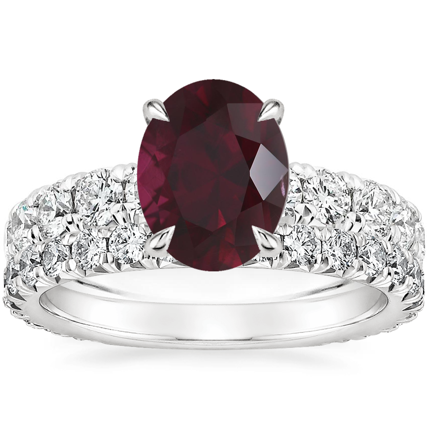 18K White Gold Ellora Diamond Ring with Luxe Sienna Diamond Ring (5/8 ct. tw.)