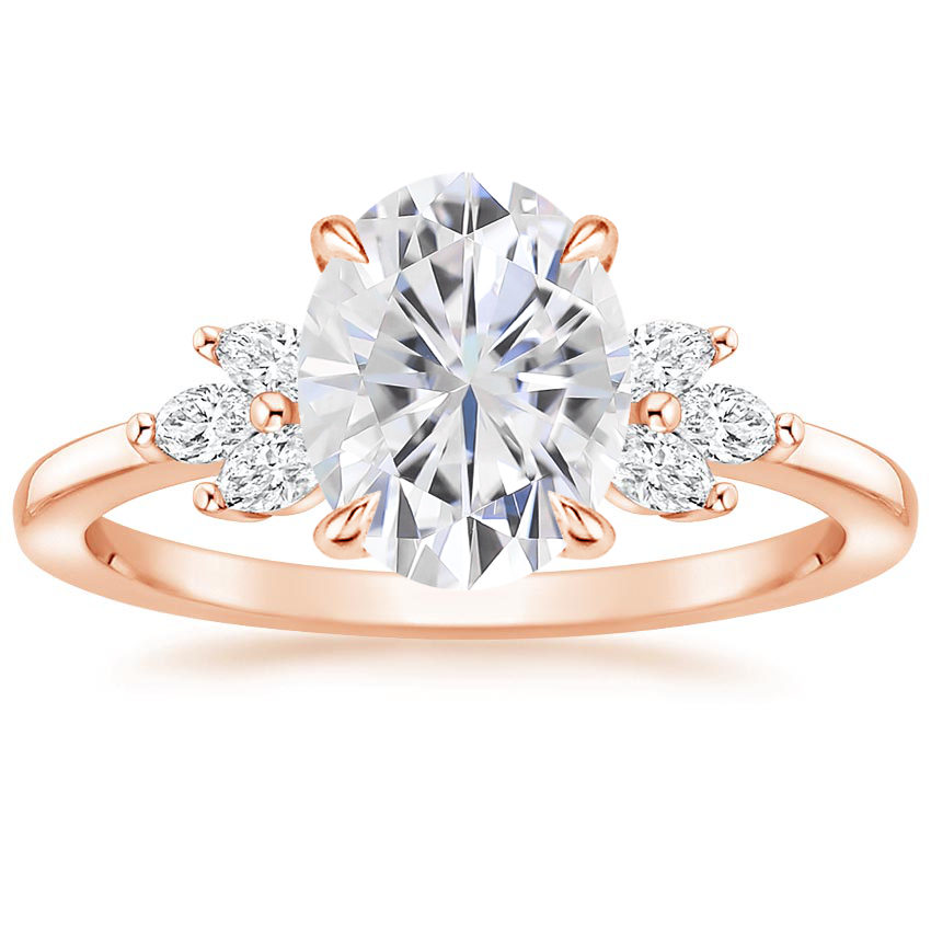 Rose Gold Moissanite Stella Diamond Ring