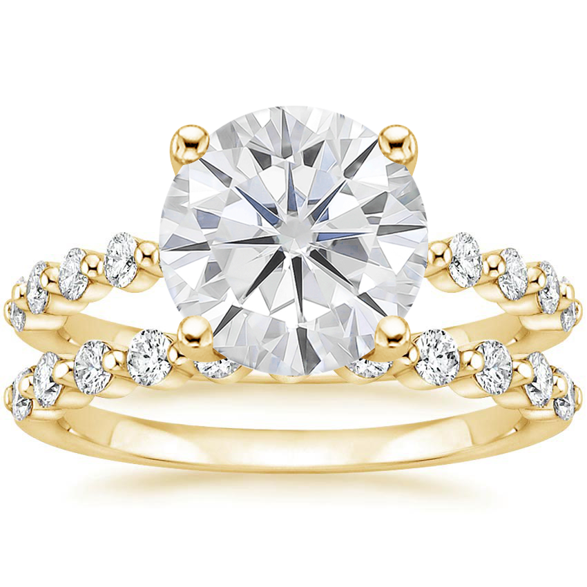 18KY Moissanite Marseille Diamond Bridal Set (1/2 ct. tw.), top view
