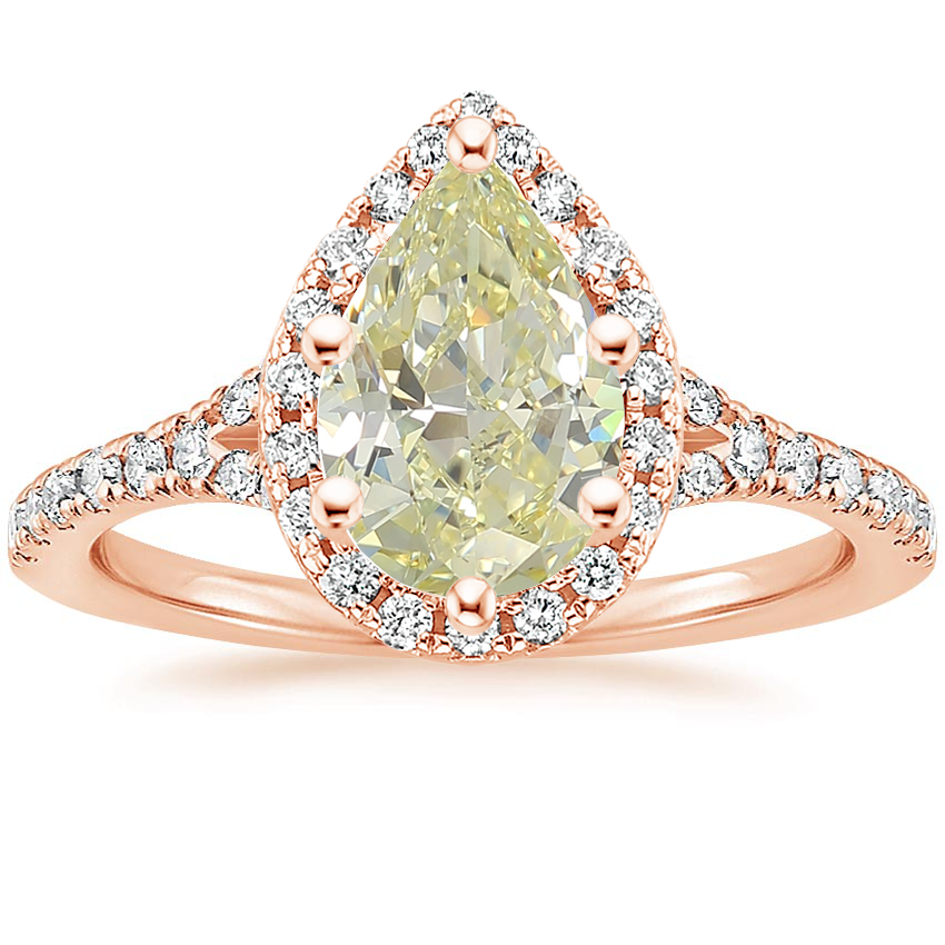 14K Rose Gold Joy Half-Coverage Diamond Ring, large top view