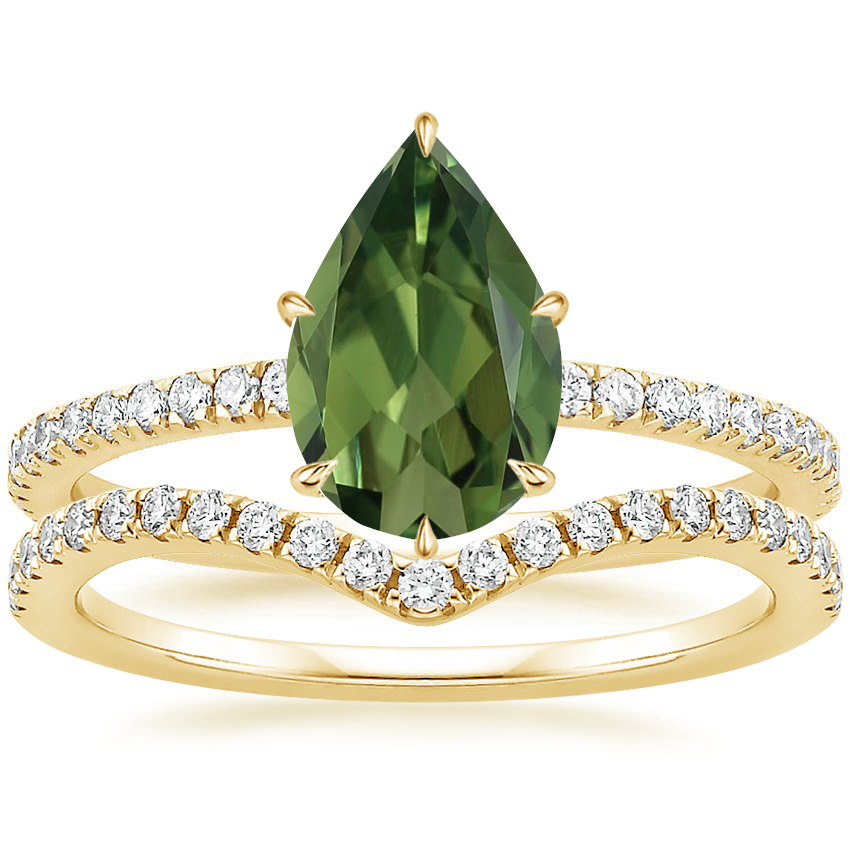 18K Yellow Gold Luxe Viviana Diamond Ring (1/3 ct. tw.) with Flair Diamond Ring
