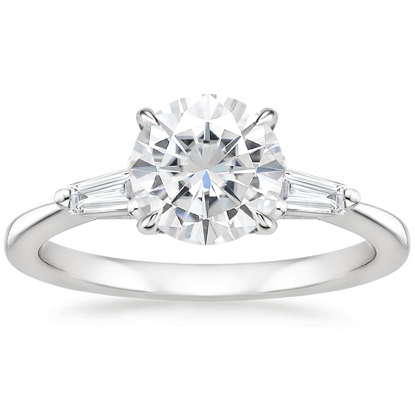 Moissanite Quinn Diamond Ring in Platinum
