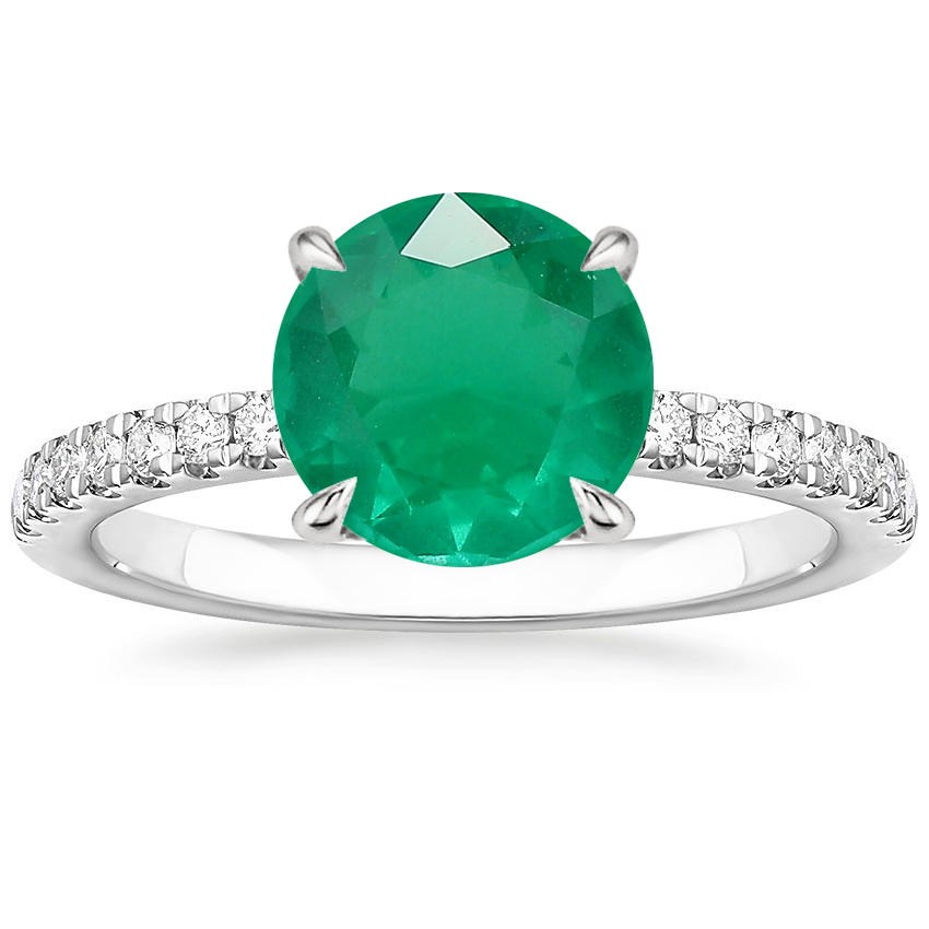 18K White Gold Bliss Diamond Ring, large top view