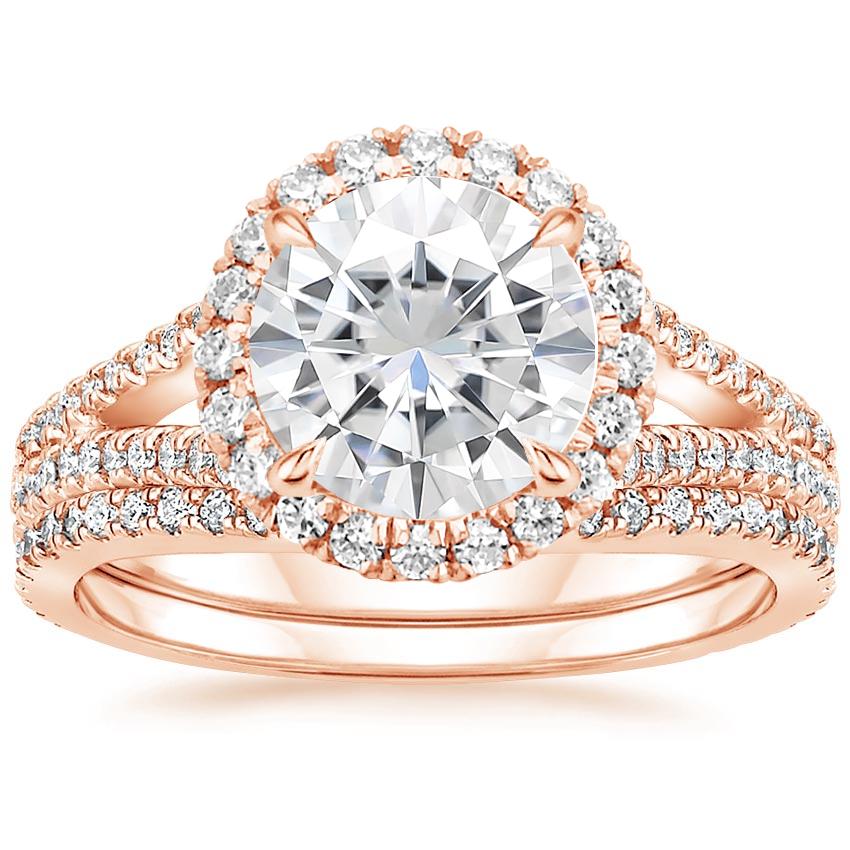 14KR Moissanite Fortuna Diamond Bridal Set (2/3 ct. tw.), top view