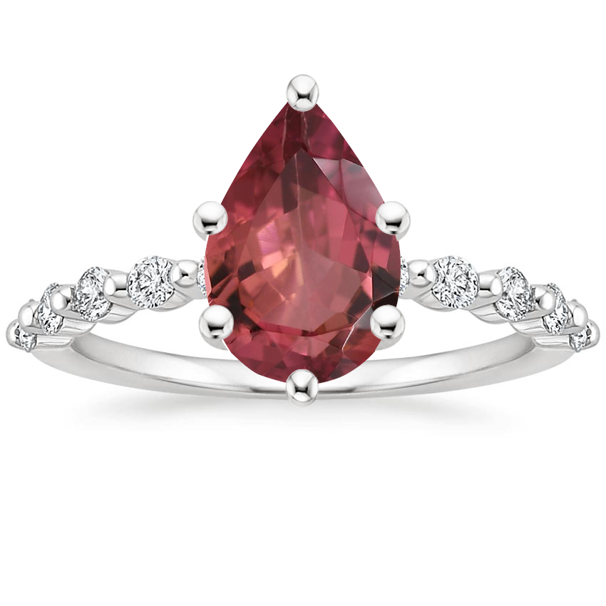 18K White Gold Marseille Half Coverage Diamond Ring (1/4 ct. tw.), large top view