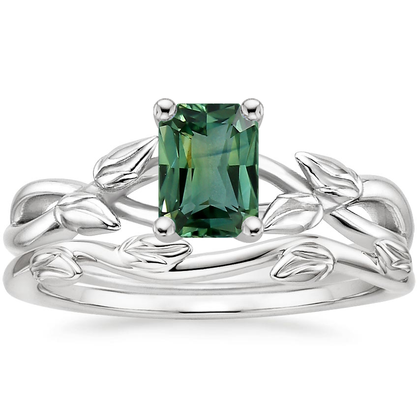 Platinum Budding Willow Ring with Winding Willow Ring
