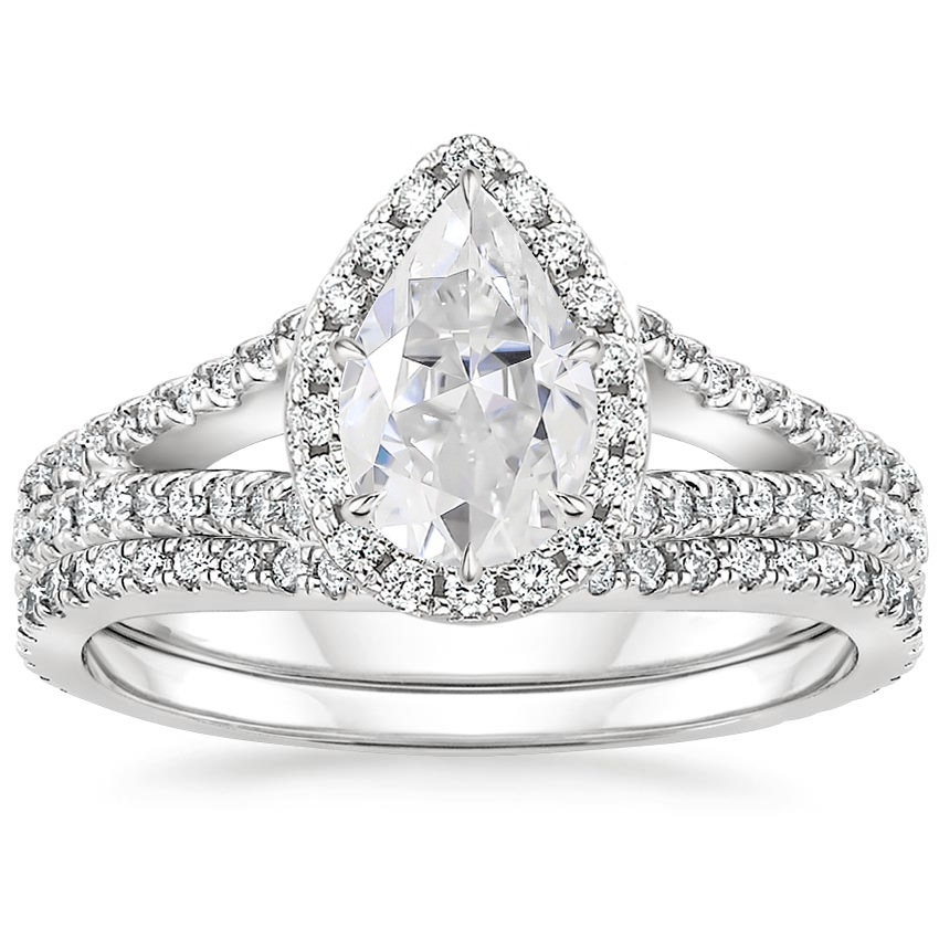 18KW Moissanite Fortuna Diamond Bridal Set (2/3 ct. tw.), top view