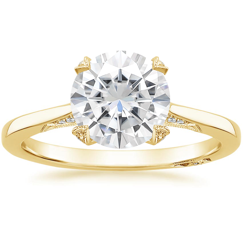 Moissanite Simply Tacori Diamond Ring (1/8 ct. tw.) in 18K Yellow Gold