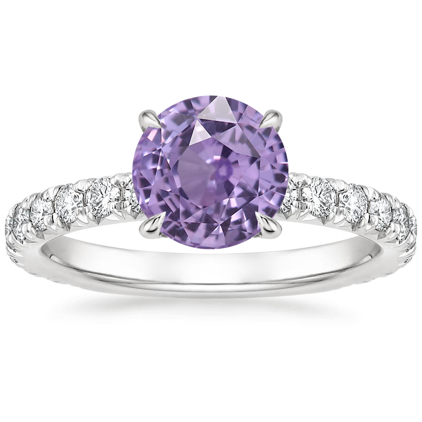 Platinum Olympia Three-Quarter Coverage Diamond Ring, large top view