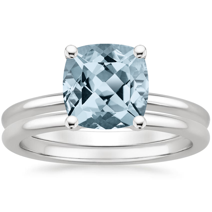 PT Aquamarine Perfect Fit Bridal Set, top view
