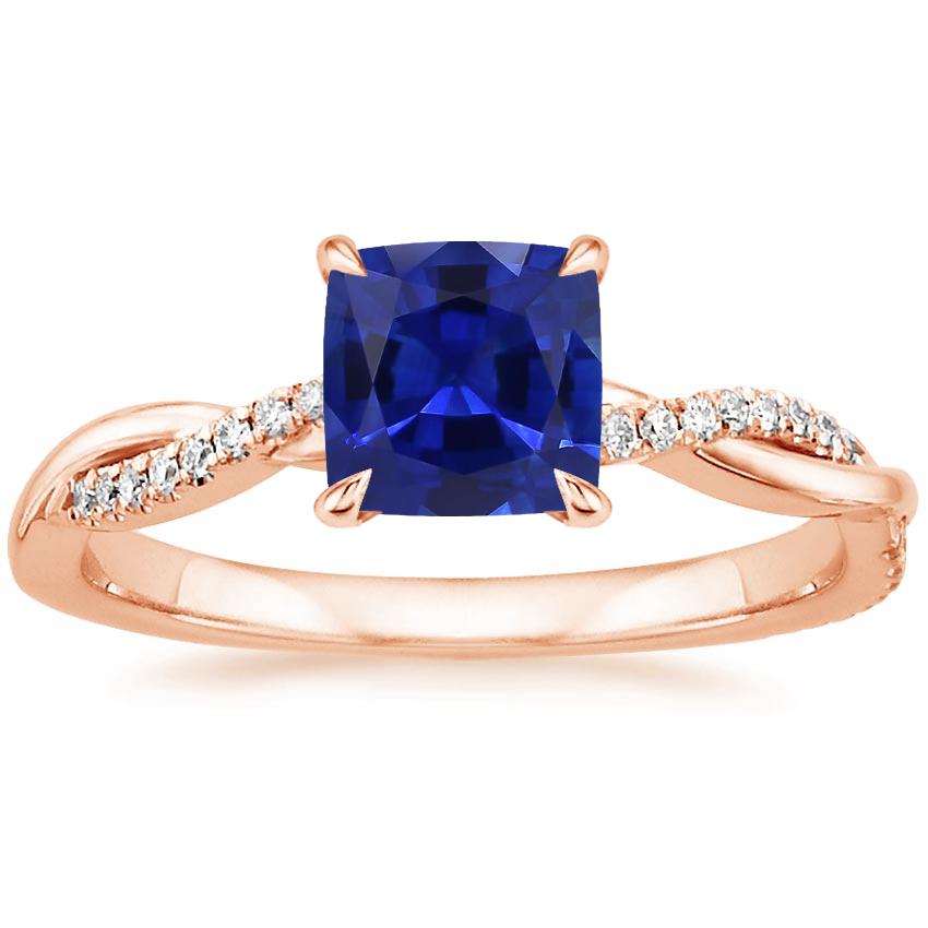 14K Rose Gold Petite Twisted Vine Diamond Ring (1/8 ct. tw.), large top view