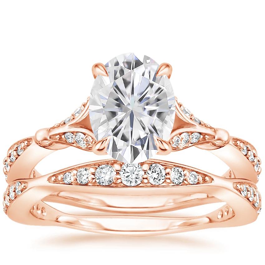 14KR Moissanite Zinnia Diamond Bridal Set (1/2 ct. tw.), top view