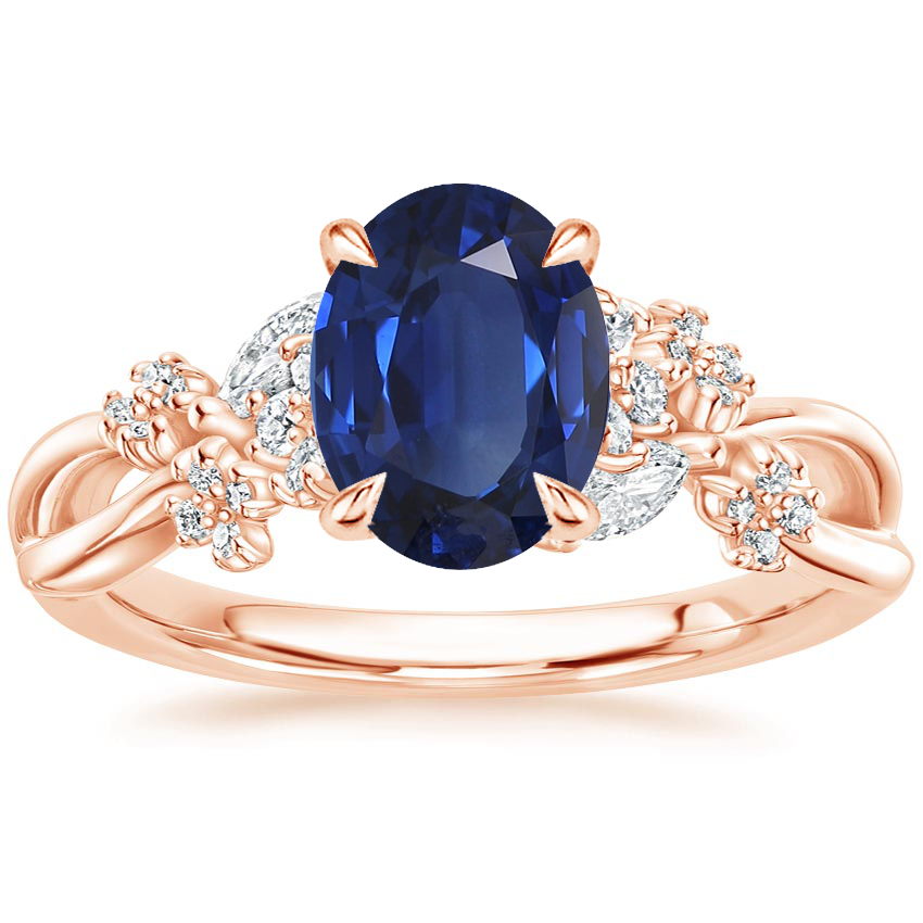 Rose Gold Sapphire Summer Blossom Diamond Ring (1/4 ct. tw.)