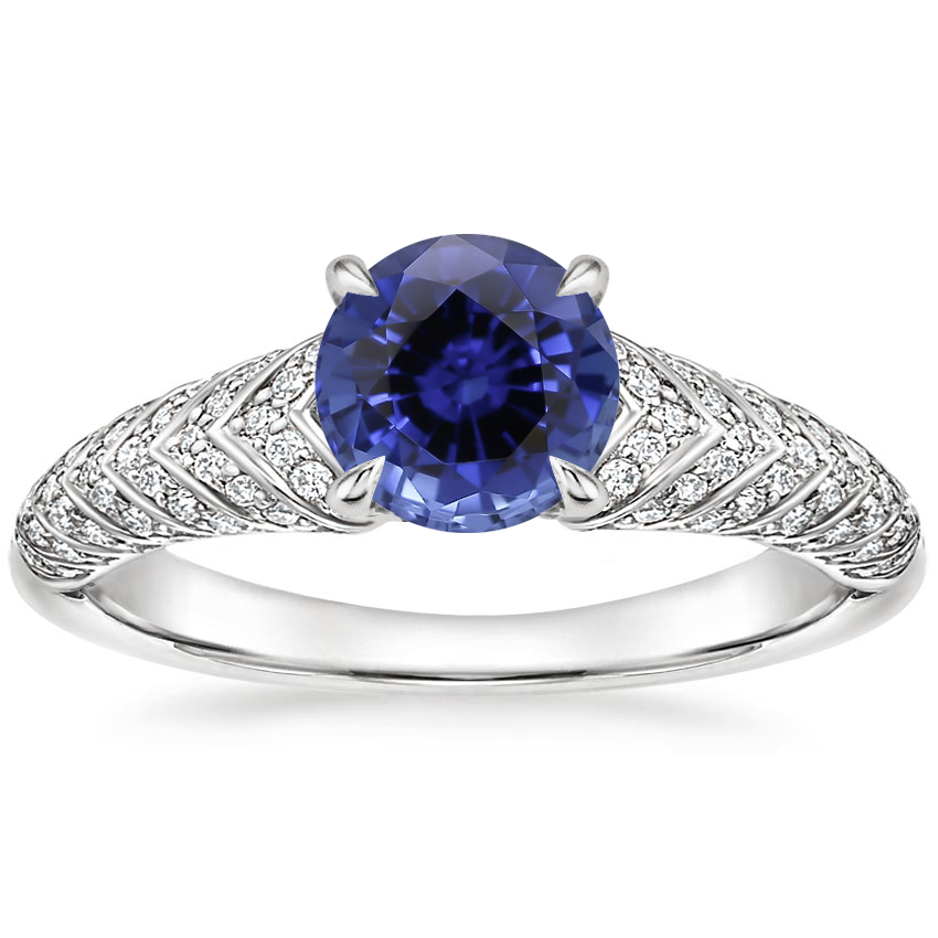 Sapphire Nola Diamond Ring in Platinum