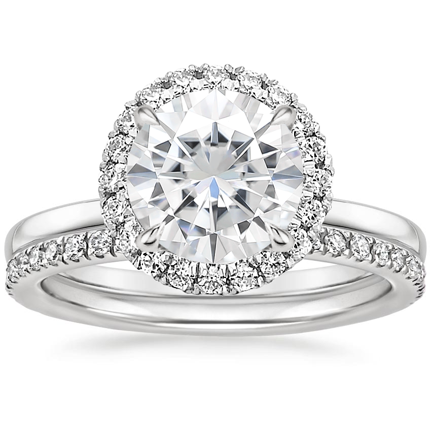 18KW Moissanite Vienna Diamond Bridal Set (1/2 ct. tw.), top view