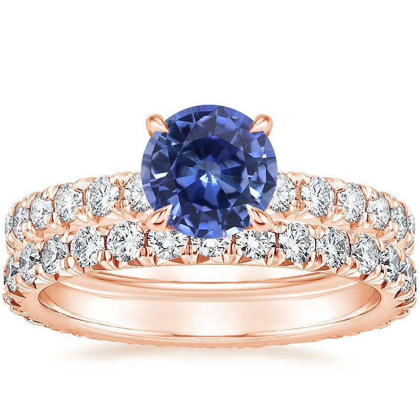 14K Rose Gold Olympia Diamond Ring with Sienna Eternity Diamond Ring (7/8 ct. tw.)