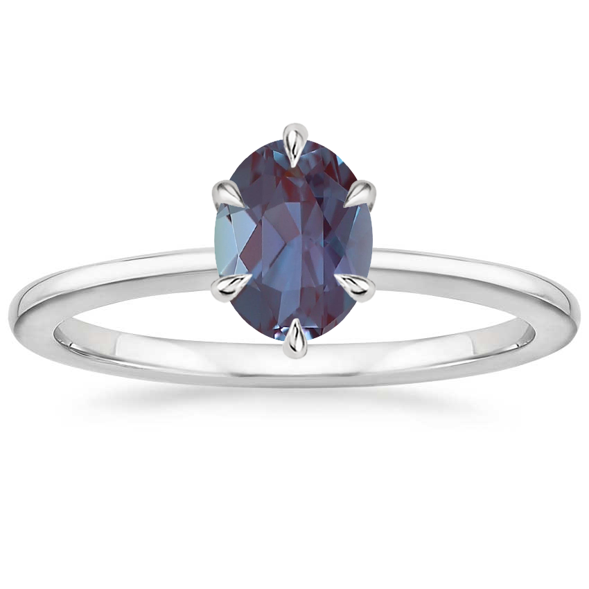 Platinum Petite Esme 1.5mm Ring, large top view