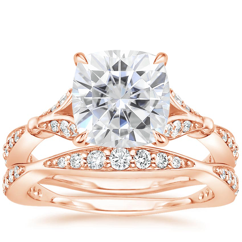 14KR Moissanite Zinnia Diamond Bridal Set (1/2 ct. tw.), top view