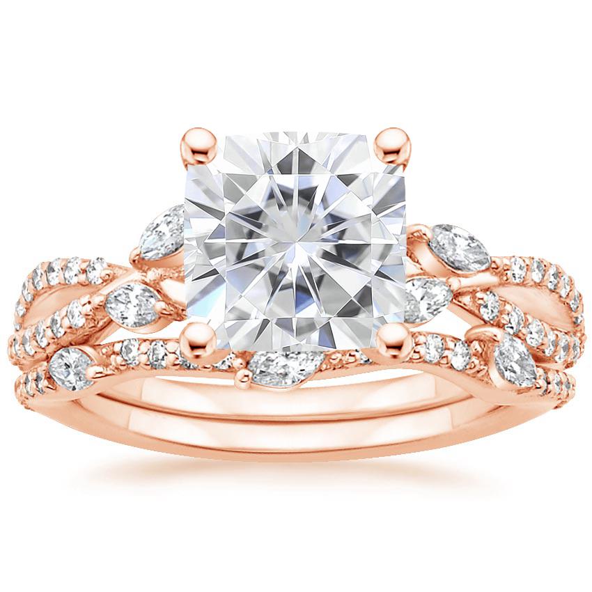14KR Moissanite Luxe Willow Bridal Set (1/2 ct. tw.), top view