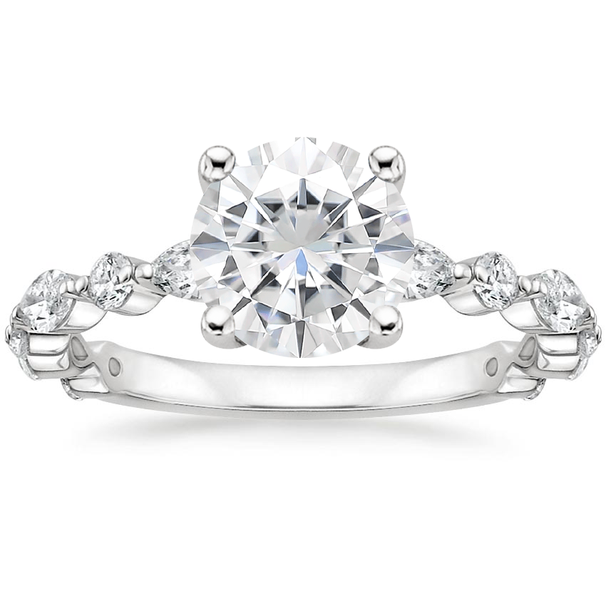 Moissanite Luxe Versailles Diamond Ring (1/2 ct. tw.) in 18K White Gold