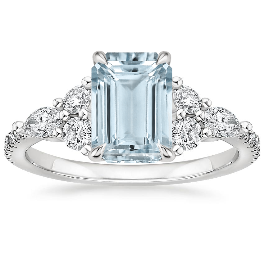 Aquamarine Luxe Nadia Diamond Ring (1/2 ct. tw.) in Platinum