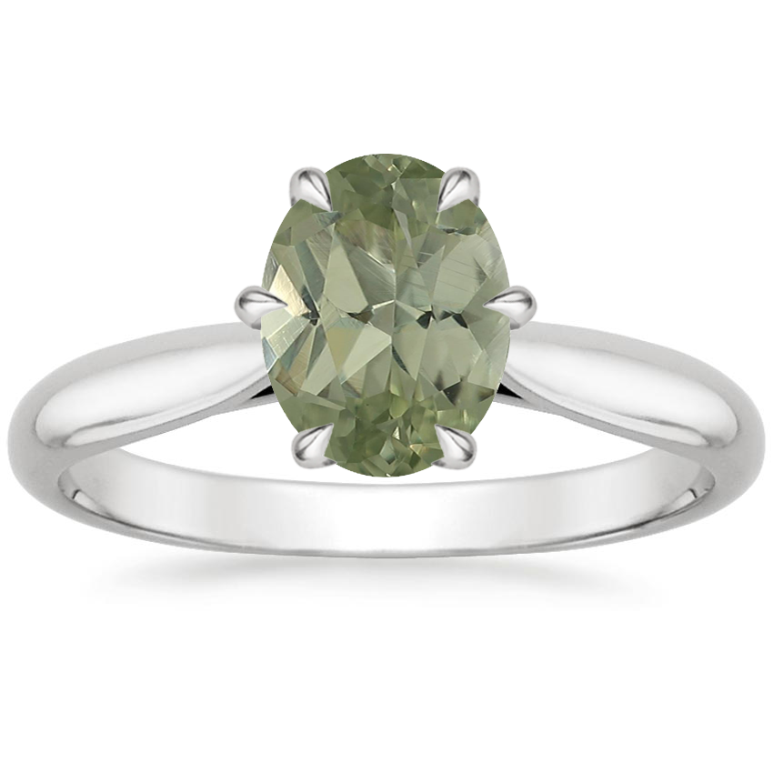 Platinum Catalina Solitaire Ring, large top view