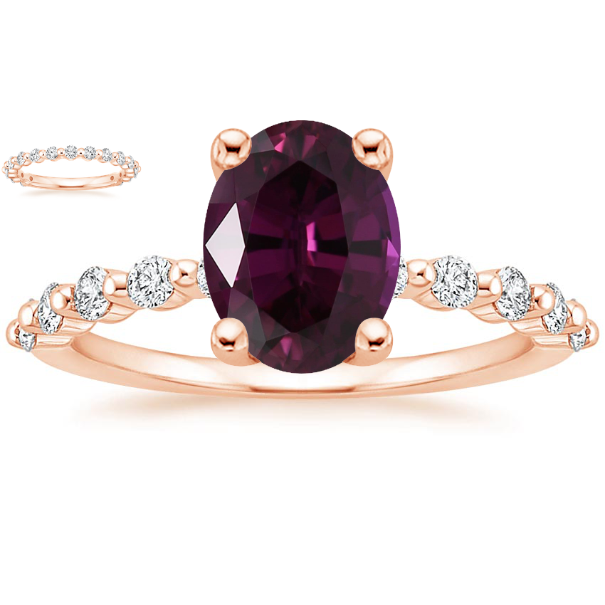 14K Rose Gold Marseille Diamond Ring (1/4 ct. tw.) with Luxe Marseille Diamond Ring (1/2 ct. tw.)