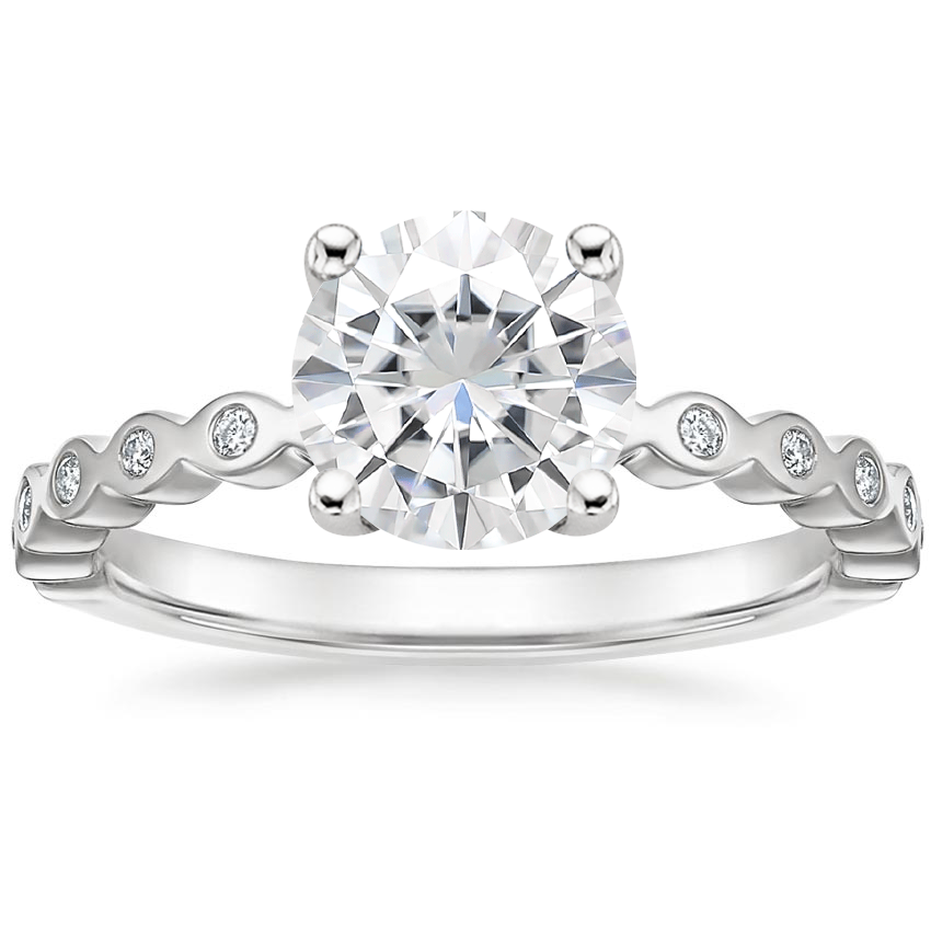 Moissanite Avery Diamond Ring in Platinum
