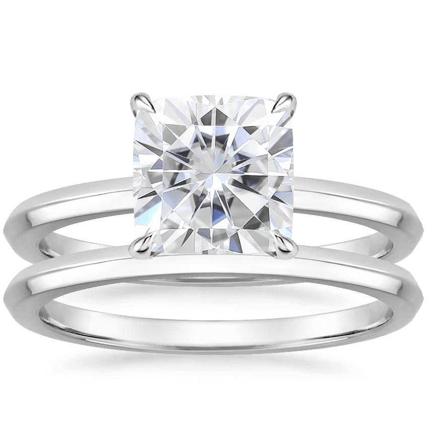 PT Moissanite Hazel Bridal Set, top view